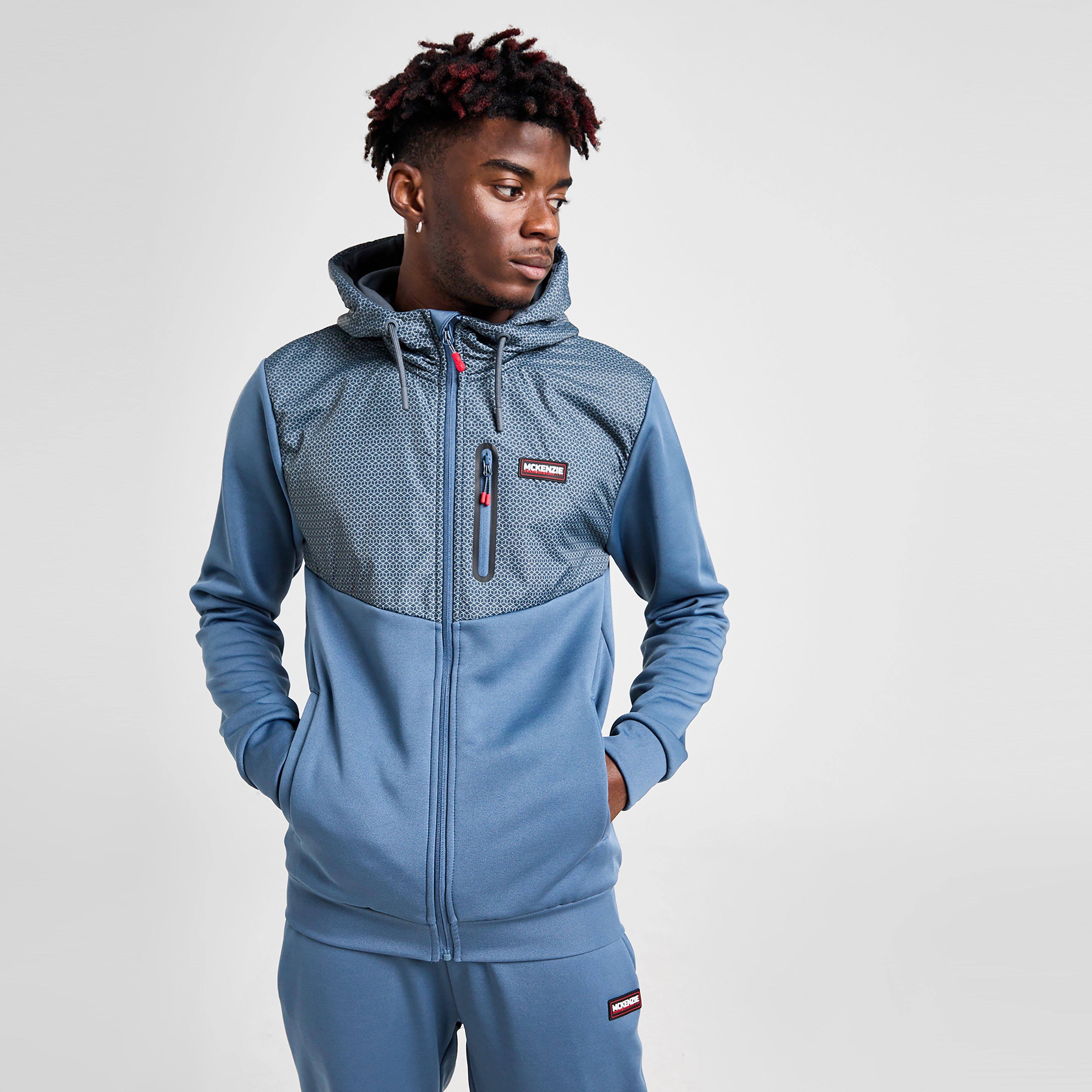 Férfi pulóverek MCKENZIE PULÓVER KAPUCNIS CHAOS PLY FLC FZ BLU-BSA