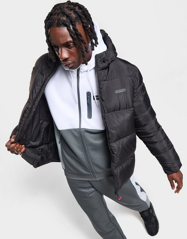 Férfi kabát MCKENZIE KABÁT TÉLI KNOX BUBL JKT BLK-BLK MCKTM16453007 Fekete