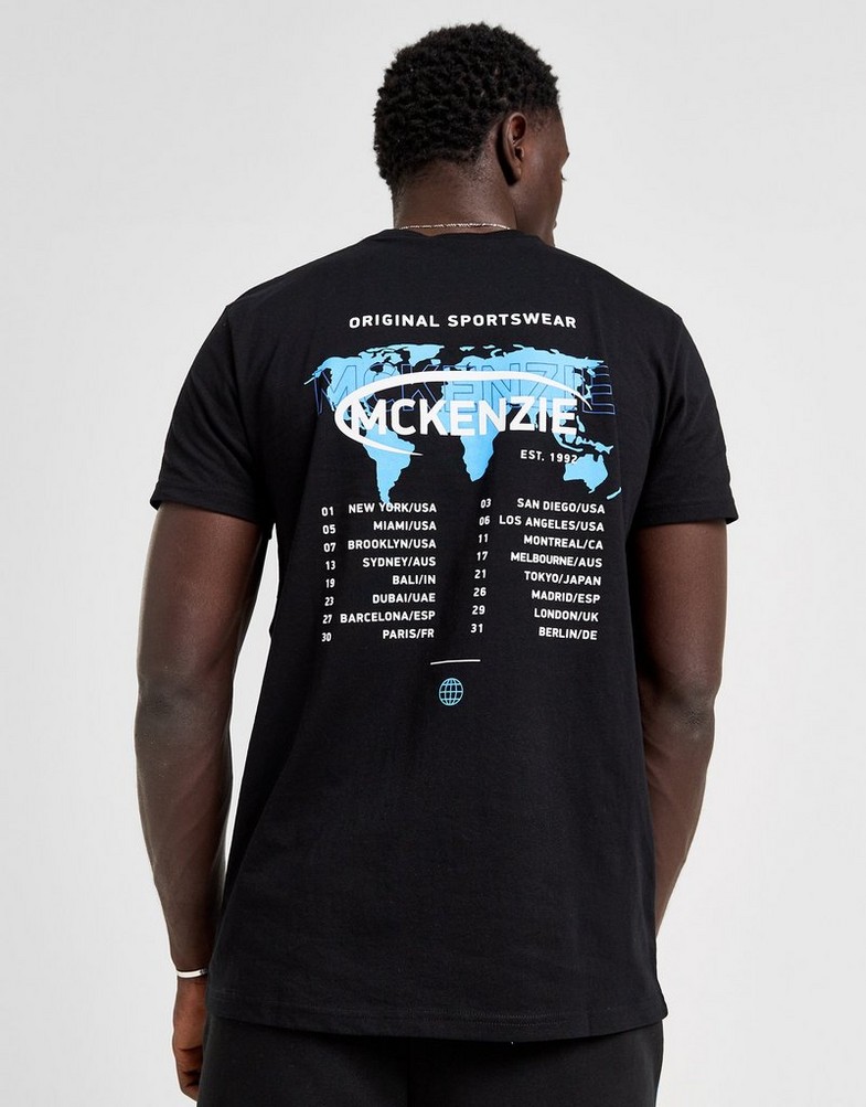 Чоловічі футболки MCKENZIE ФУТБОЛКА TOUR TEE BLK-BLK MCKTM16442007 Чорний