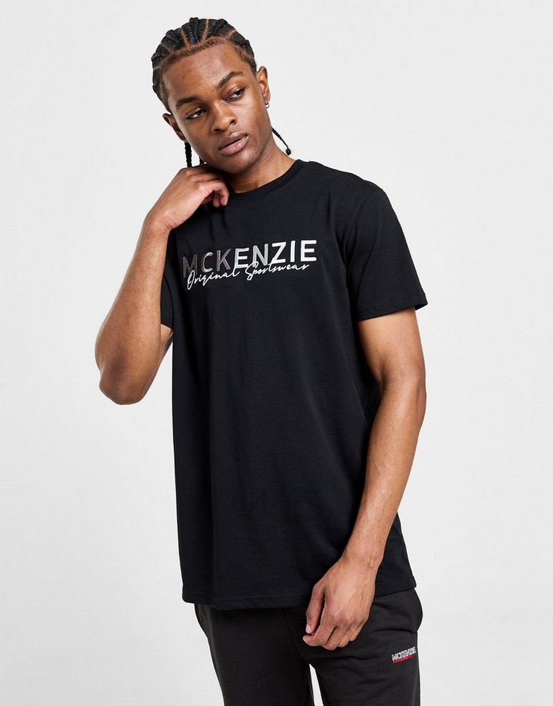 Чоловічі футболки MCKENZIE ФУТБОЛКА HARE TEE BLK-BLK MCKTM15557007 Чорний