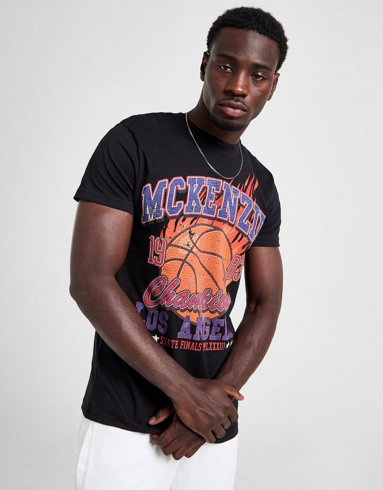 Koszulka, t-shirt męski MCKENZIE T-SHIRT FIREBALL TEE BLK-BLK