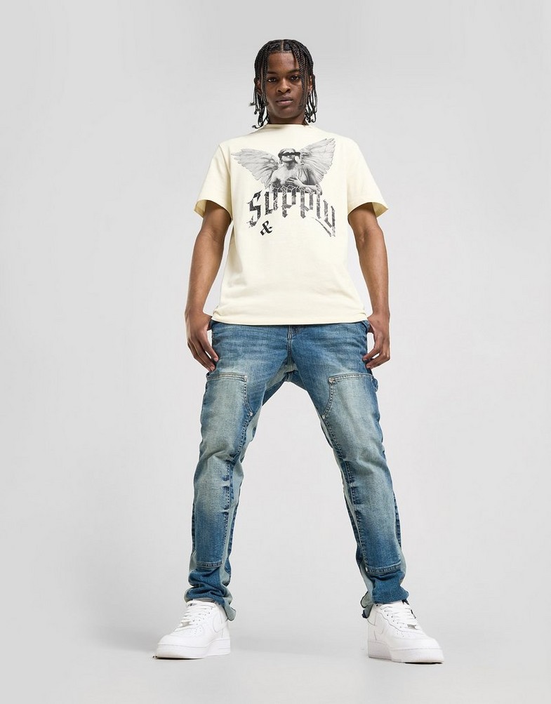 Чоловічі футболки SUPPLY&DEMAND ФУТБОЛКА FALLEN TEE CRM SUPTM17134366 Бежевий