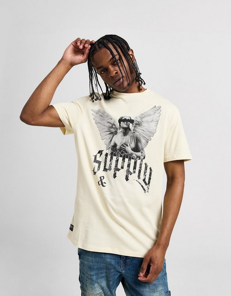 Чоловічі футболки SUPPLY&DEMAND ФУТБОЛКА FALLEN TEE CRM SUPTM17134366 Бежевий