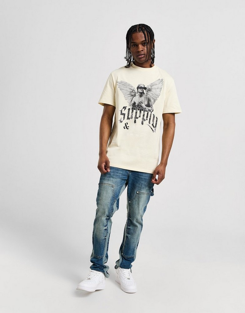 Чоловічі футболки SUPPLY&DEMAND ФУТБОЛКА FALLEN TEE CRM SUPTM17134366 Бежевий