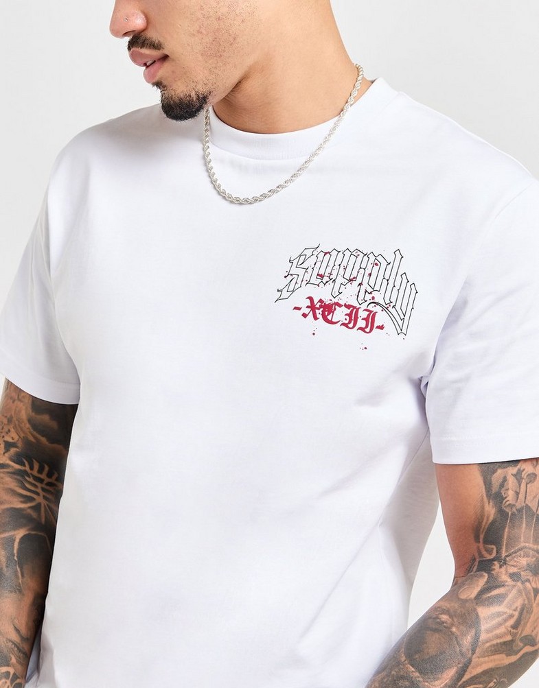 Koszulka, t-shirt męski SUPPLY&DEMAND T-SHIRT FELLER TEE WHT