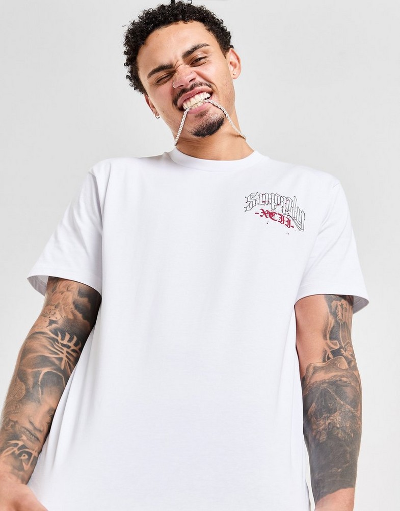 Koszulka, t-shirt męski SUPPLY&DEMAND T-SHIRT FELLER TEE WHT