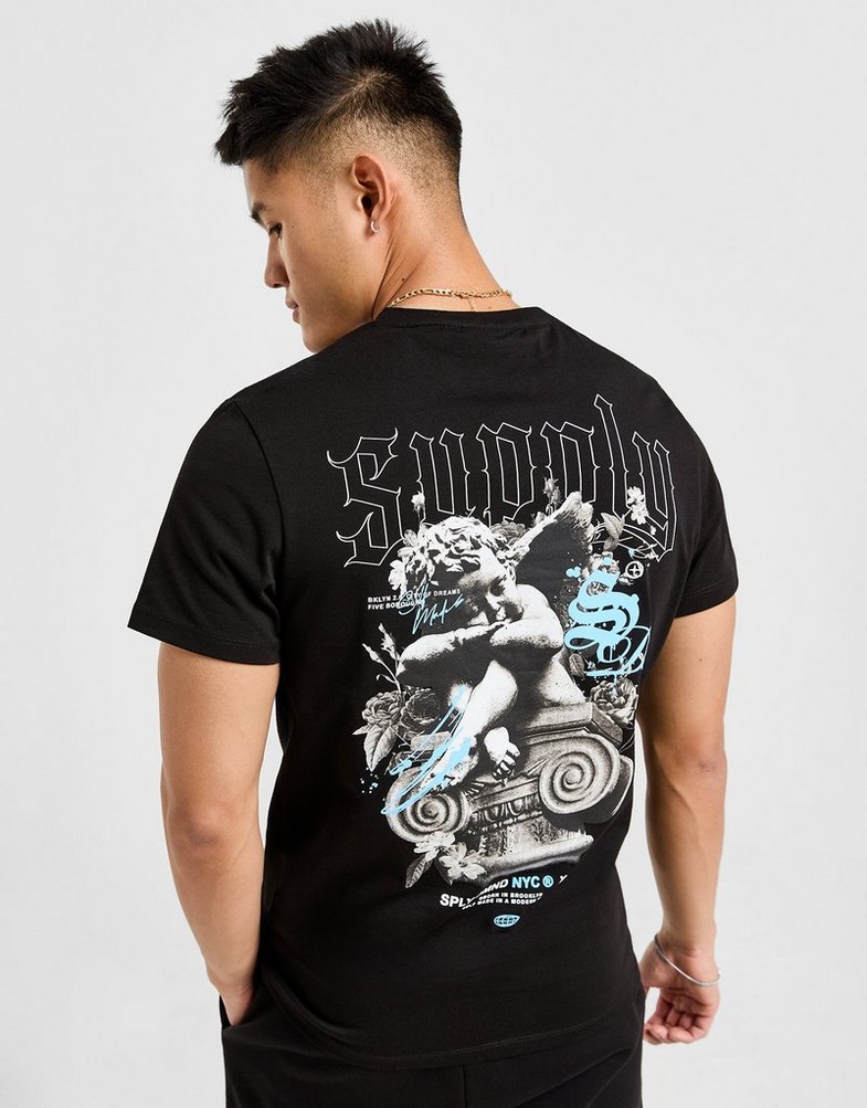 Pánske tričko SUPPLY&DEMAND TRIČKO FELLER TEE BLK SUPTM17131007 Černá