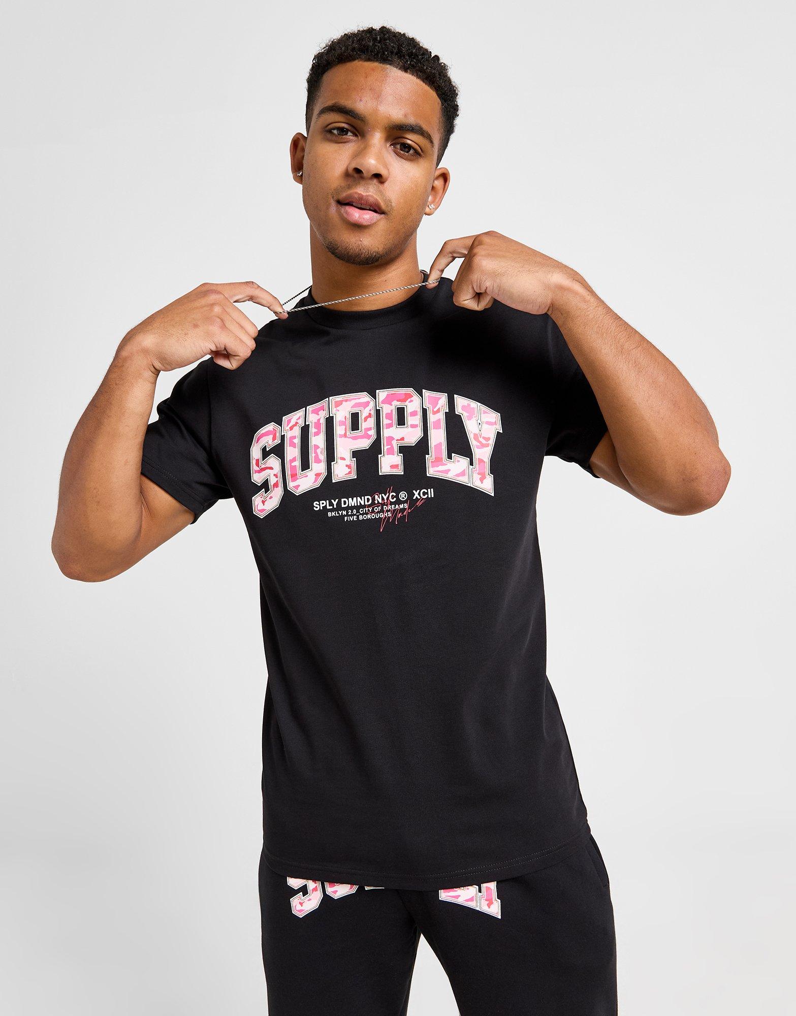 Мъжки анцуг SUPPLY&DEMAND КОМПЛЕКТ RING CAMO TEE SHT SET BLK SUPTM17140007 Черен