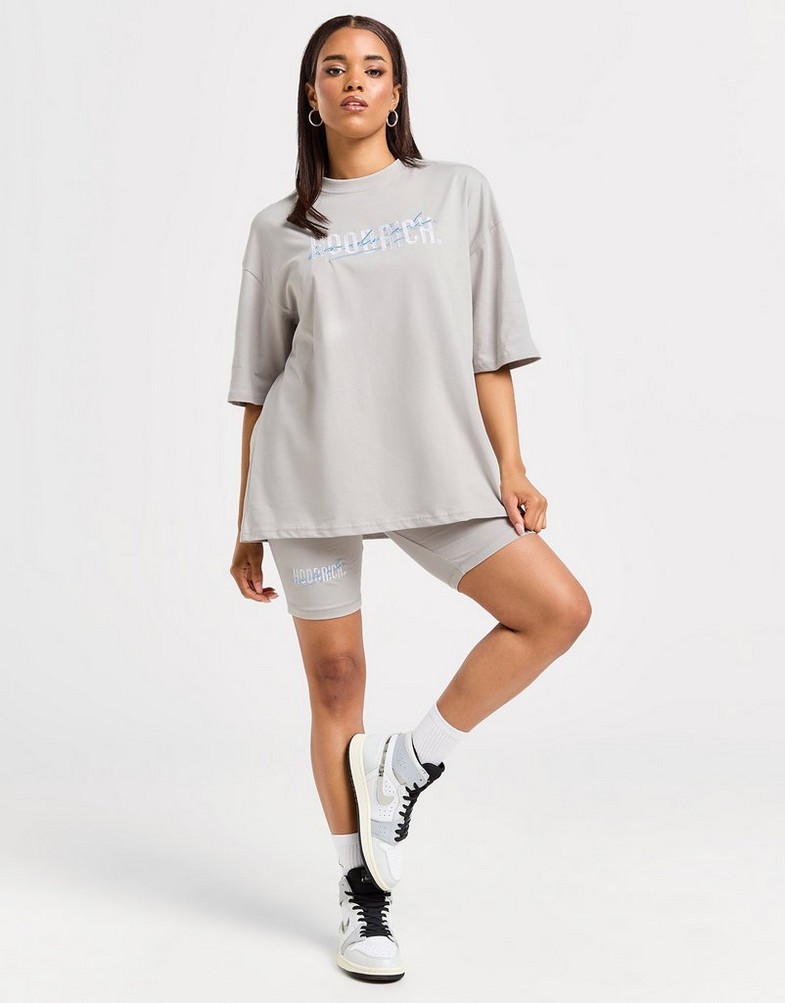 Дамска тениска HOODRICH ТЕНИСКА FUSION BF T GRY/BLU HW02240303 Сив