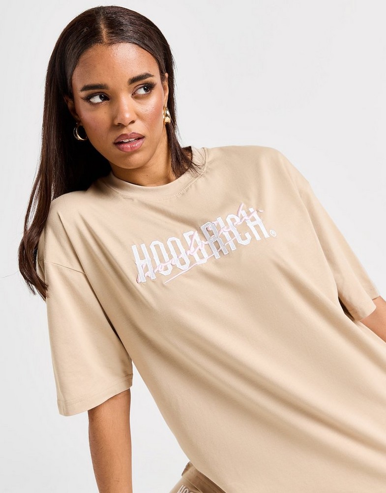 Koszulka, t-shirt damski HOODRICH T-SHIRT FUSION BF T BEIGE/PNK