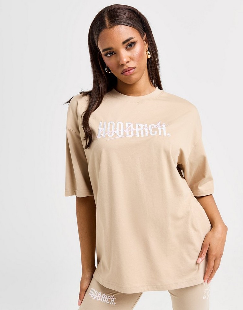 Koszulka, t-shirt damski HOODRICH T-SHIRT FUSION BF T BEIGE/PNK