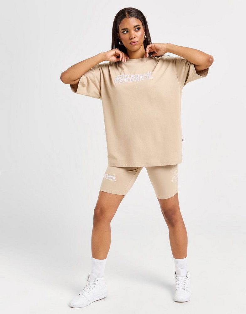 Koszulka, t-shirt damski HOODRICH T-SHIRT FUSION BF T BEIGE/PNK