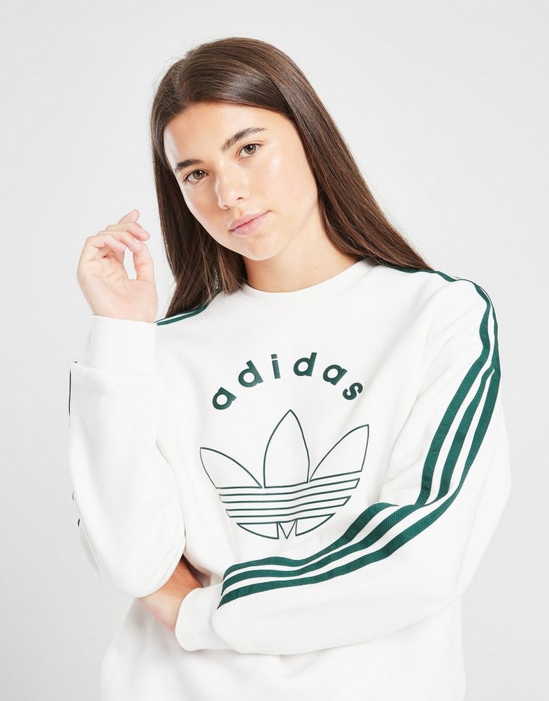 Bluza dziecięca ADIDAS BLUZA (G)LOGO CREW OFF WHT G