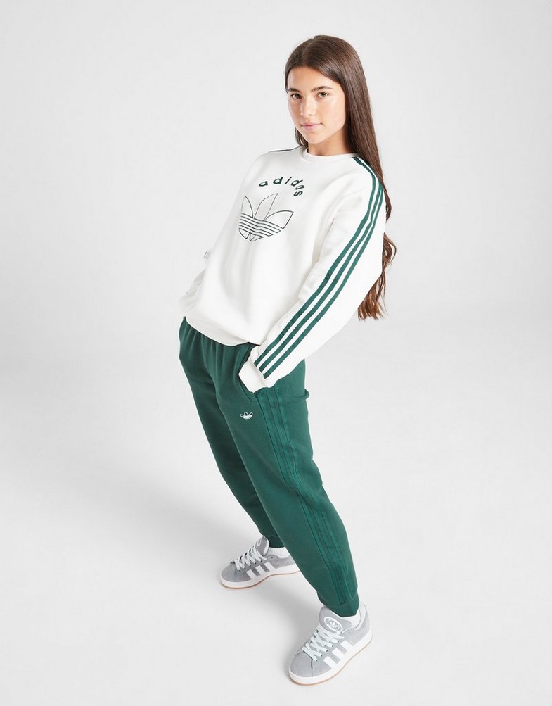 Detská mikina ADIDAS MIKINA (G)LOGO CREW OFF WHT G JE0513 Bílá