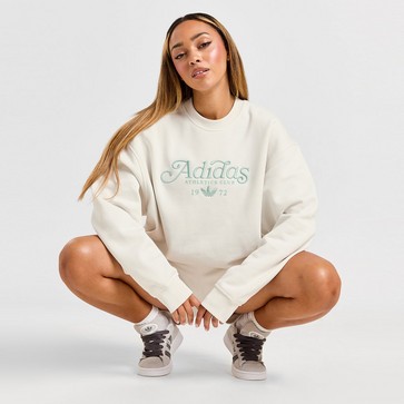 Bluză pentru femei ADIDAS BLUZĂ SPORT CLUB CREW WHT/GRN