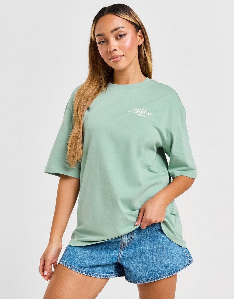Koszulka, t-shirt damski ADIDAS T-SHIRT SPORT CLUB T GRN/WH JH1255 Zielony