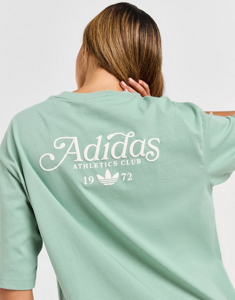 Koszulka, t-shirt damski ADIDAS T-SHIRT SPORT CLUB T GRN/WH JH1255 Zielony