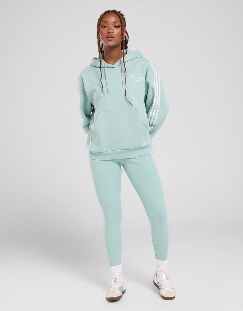 Dámská mikina ADIDAS MIKINA S KAPUCÍ SPORT CLUB OH HD GRN/WH JH3752 Zelená