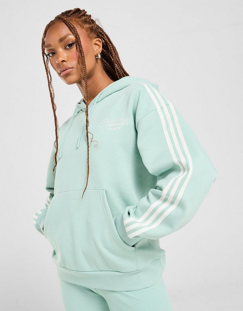 Dámská mikina ADIDAS MIKINA S KAPUCÍ SPORT CLUB OH HD GRN/WH JH3752 Zelená