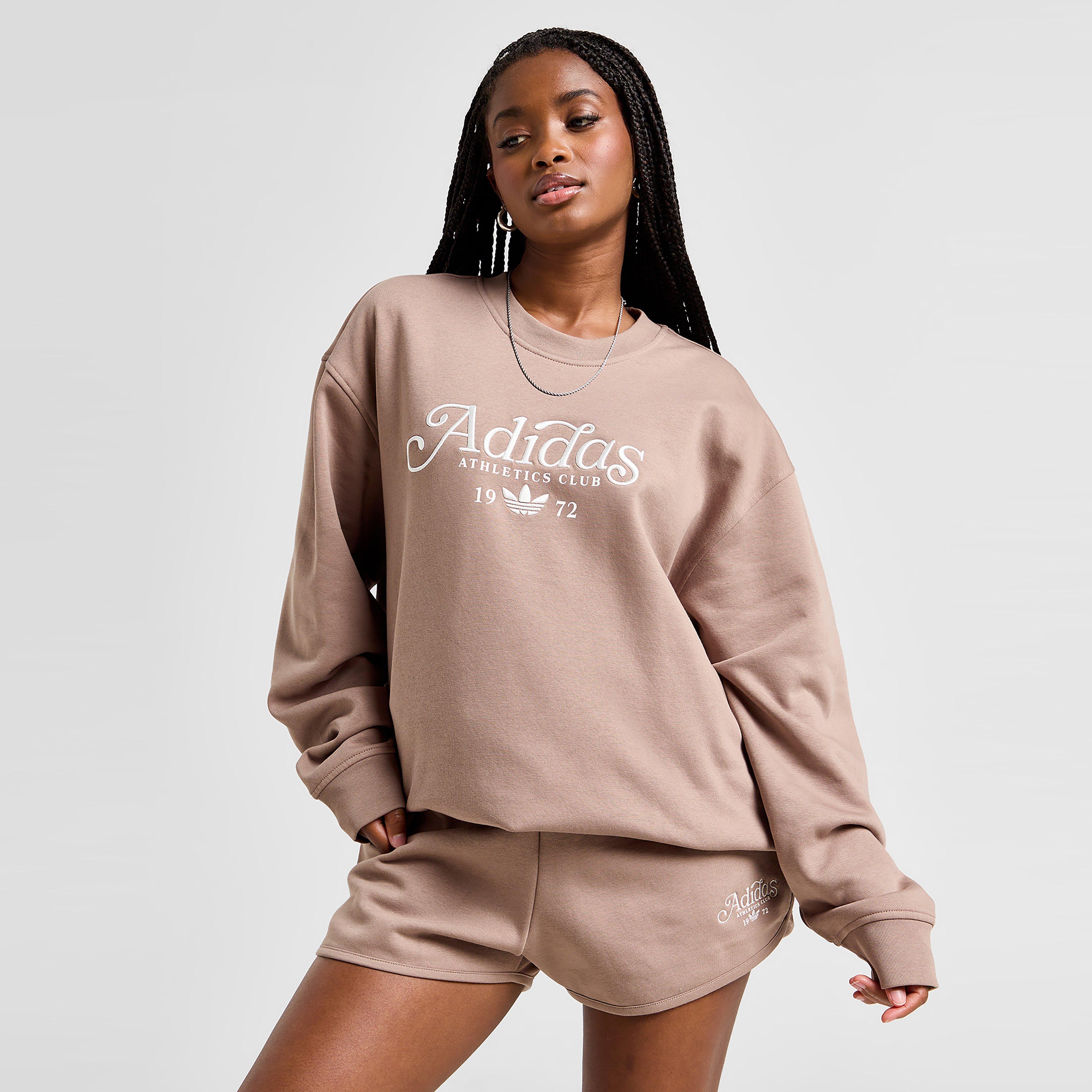 Ženski gornji dio trenirke ADIDAS VESTA SPORT CLUB CREW BRN/WH