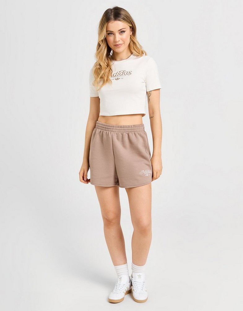 Moteriški marškinėliai ADIDAS MARŠKINĖLIAI SPORT CLUB SLIM T WH/BRN JP1814 Balta