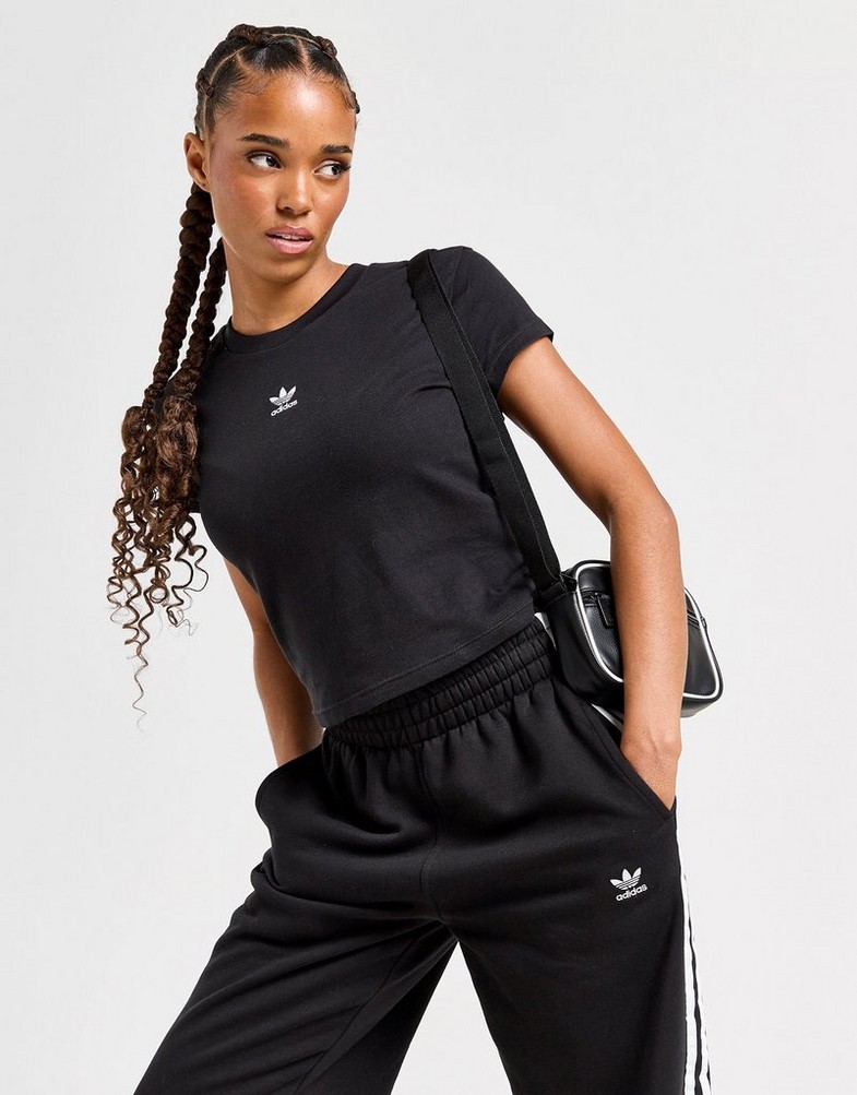 Жіночі футболки ADIDAS ФУТБОЛКА TREF ESS SLIM T BLK/WH IW5707 Чорний
