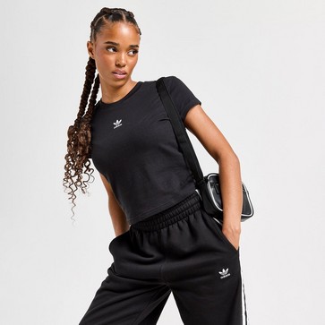 Tricou pentru femei ADIDAS TRICOU TREF ESS SLIM T BLK/WH