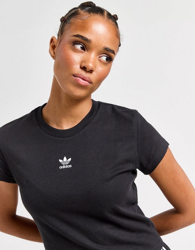 Жіночі футболки ADIDAS ФУТБОЛКА TREF ESS SLIM T BLK/WH IW5707 Чорний