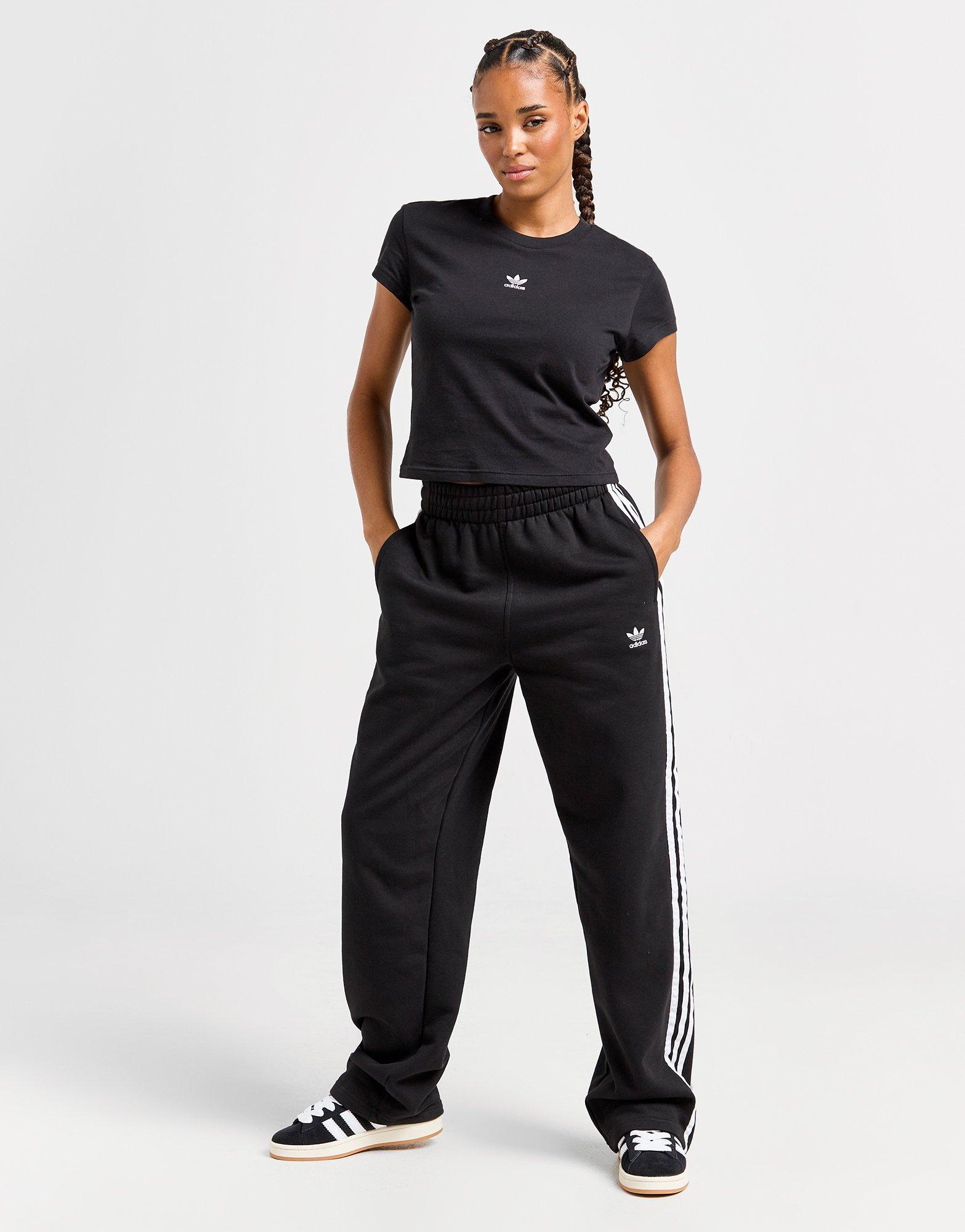 Dámské tričko ADIDAS TRIČKO TREF ESS SLIM T BLK/WH IW5707 Černá