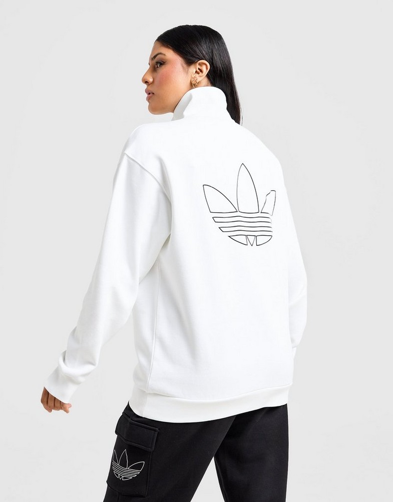Bluza damska ADIDAS BLUZA ROZPINANA SHINE BF 1/4 ZP WHT/BLK JD6334 Biały