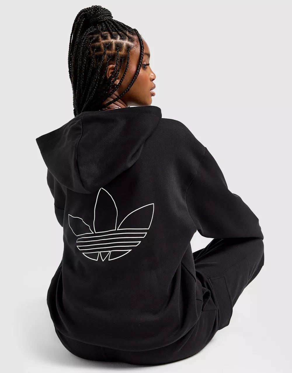 ADIDAS КОФТА З КАПЮШОНОМ SHINE BF OH HD BLK/WH, фото 1 з 5