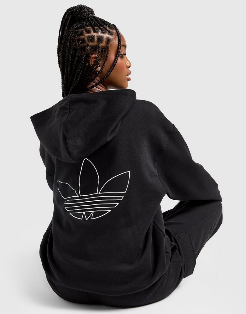 Dámská mikina ADIDAS MIKINA S KAPUCÍ SHINE BF OH HD BLK/WH JD8325 Černá