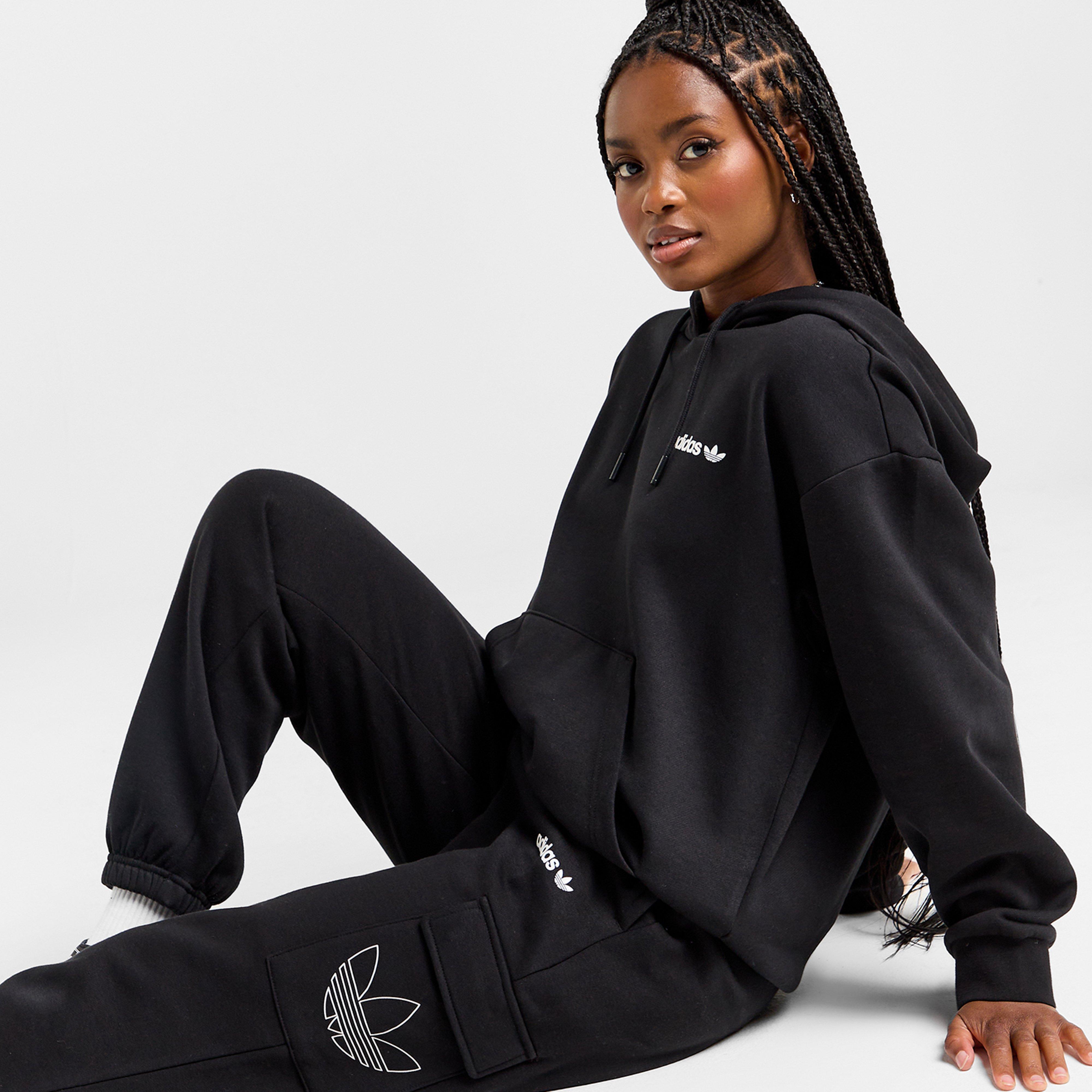 Жіночі штани ADIDAS ШТАНИ SHINE CARGO JOG BLK/WH