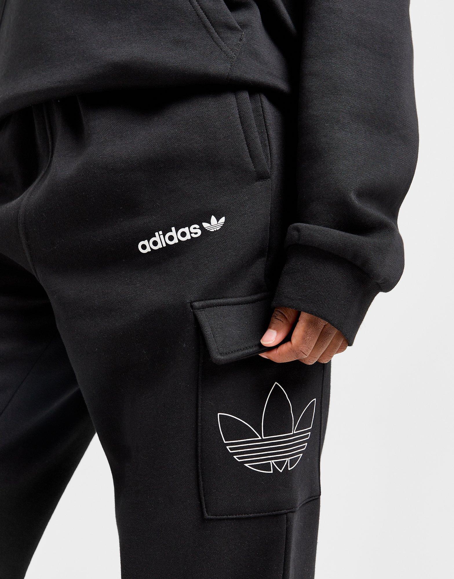 Жіночі штани ADIDAS ШТАНИ SHINE CARGO JOG BLK/WH JF3850 Чорний