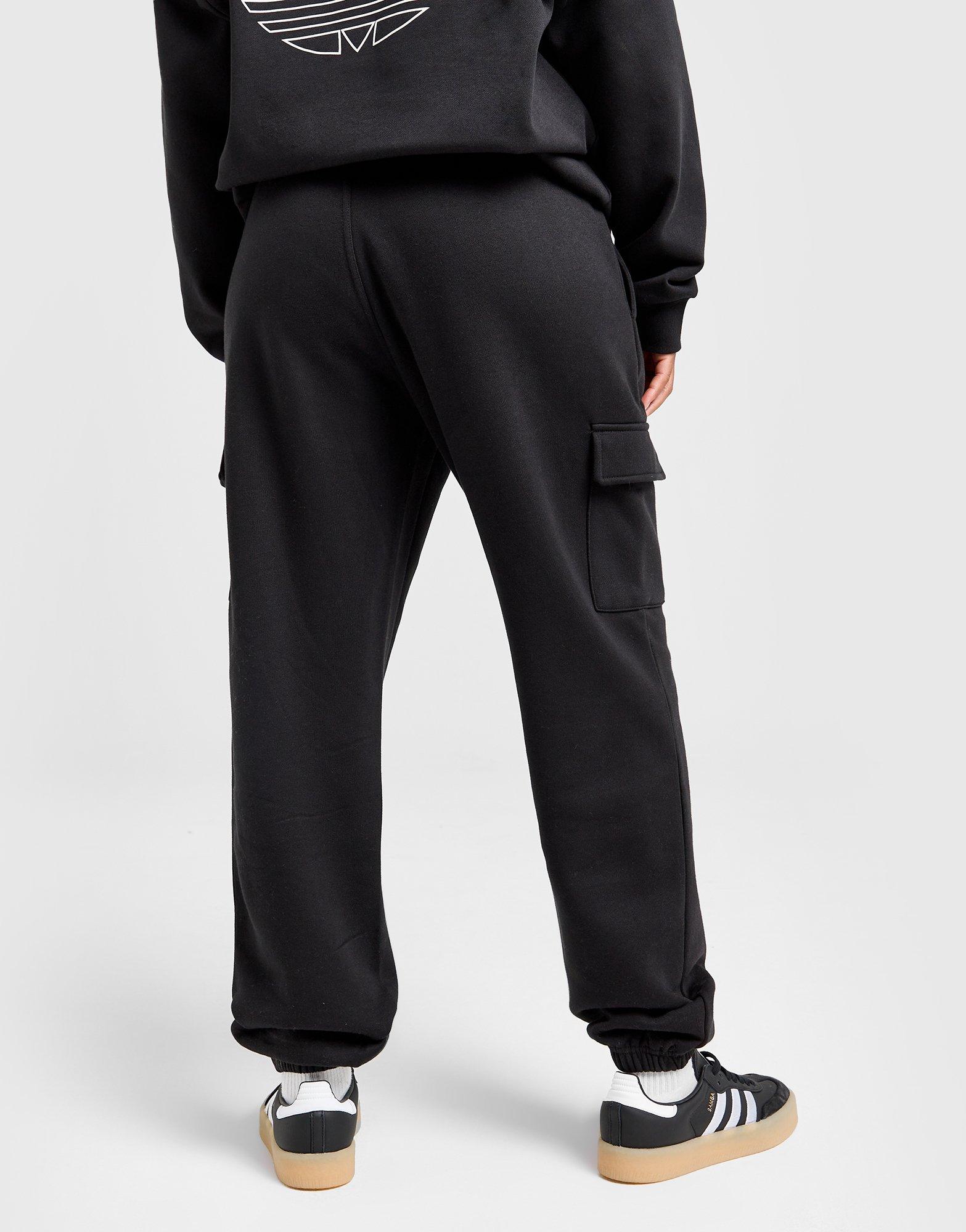 Жіночі штани ADIDAS ШТАНИ SHINE CARGO JOG BLK/WH JF3850 Чорний