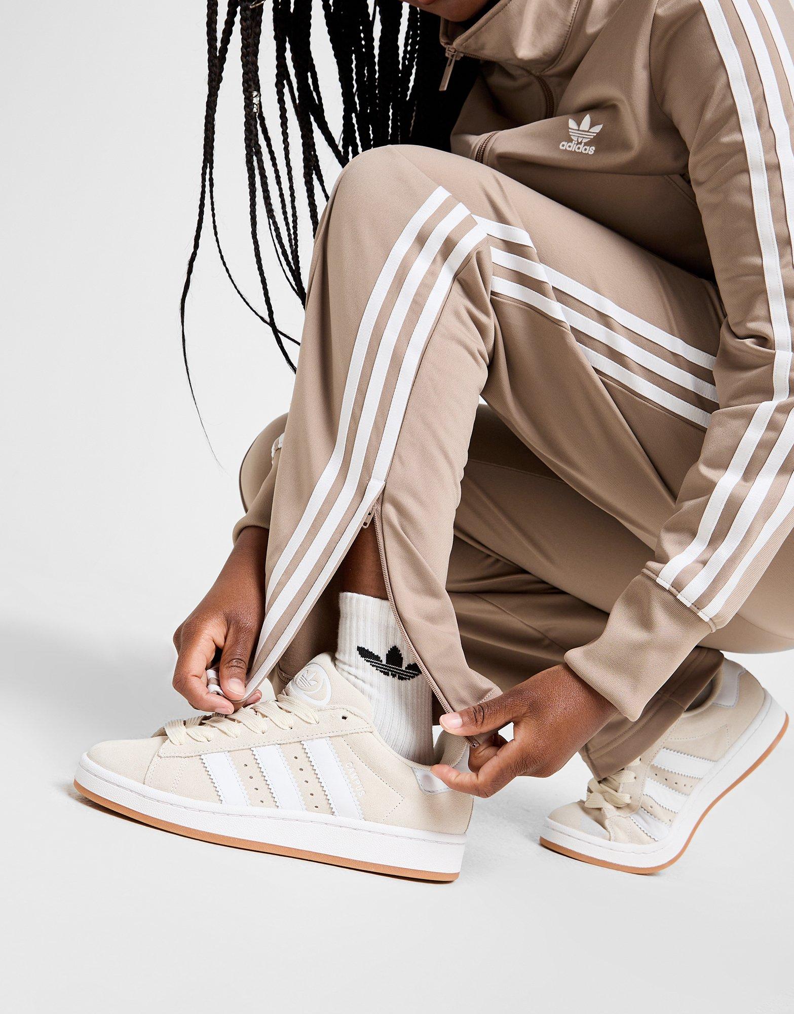 Ženske hlače ADIDAS HLAČE FIREBIRD PANT BRN/WHT JM4725 smeđa