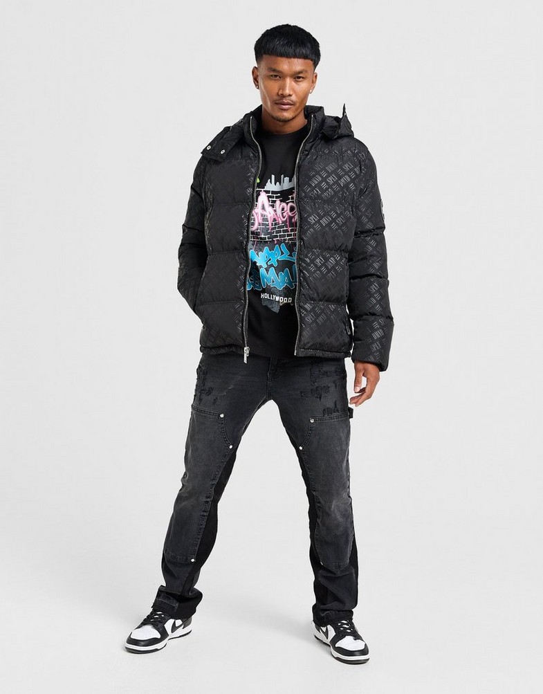 Férfi kabát SUPPLY & DEMAND KABÁT MANTLE JKT SUPTM17161007 Fekete