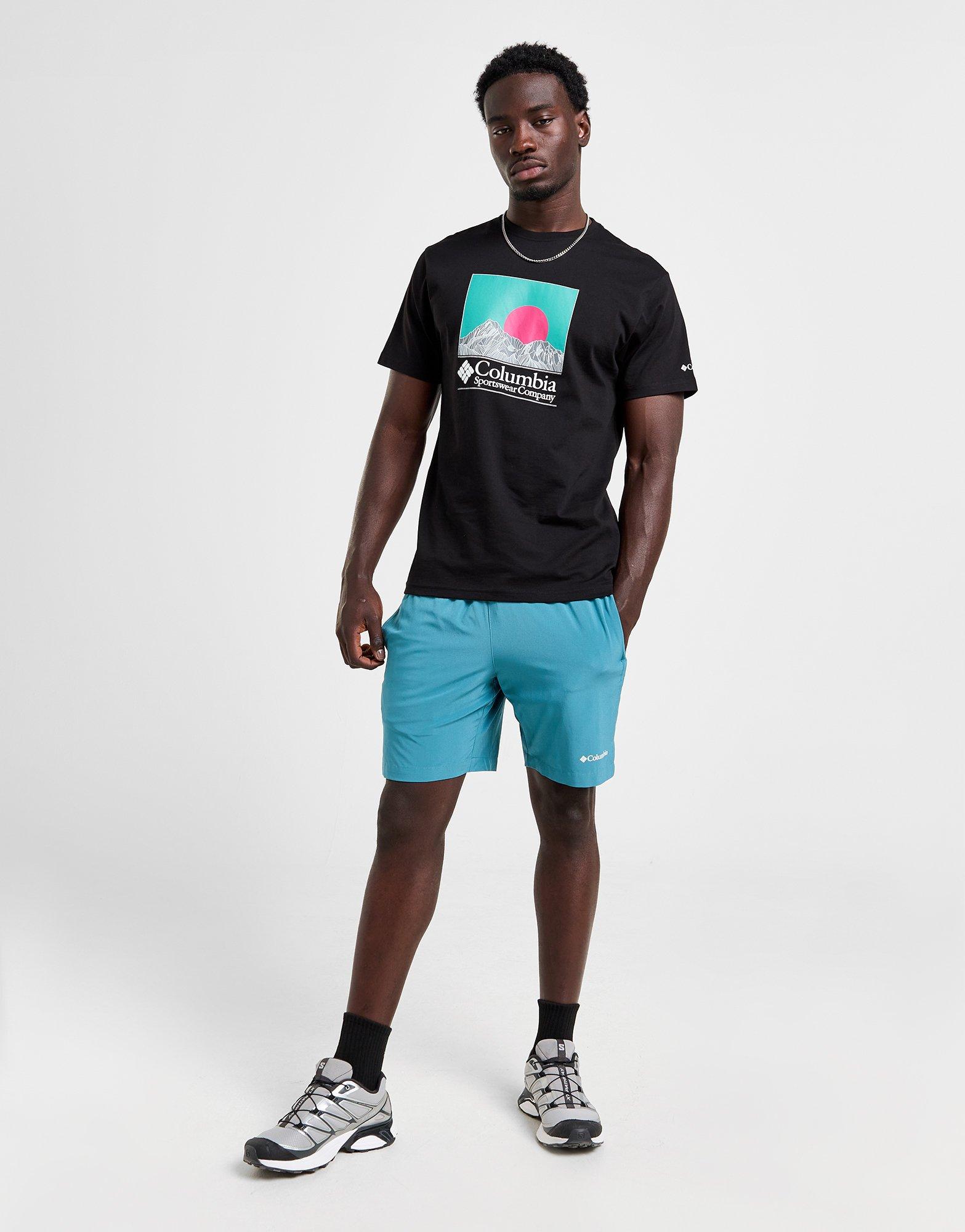 Koszulka, t-shirt męski COLUMBIA T-SHIRT HENLOW TEE 1 BLK CMATM10161007 Czarny