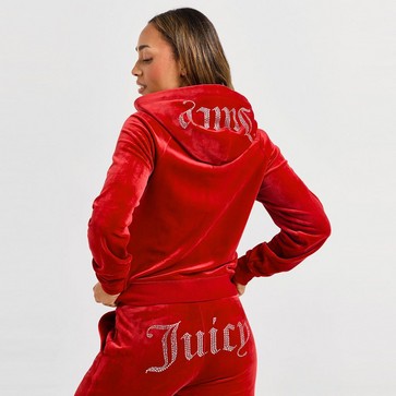 Дамска блуза JUICY COUTURE СУИТЧЪР СЪС ЗАКОПЧАВАНЕ   С КАЧУЛКА DMNT LOGO