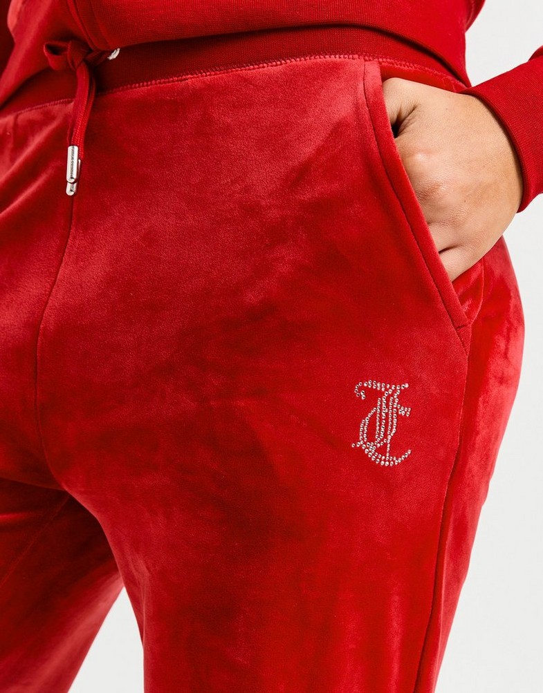 JUICY COUTURE SPODNIE DMNT LOGO VLR PANT C'RED