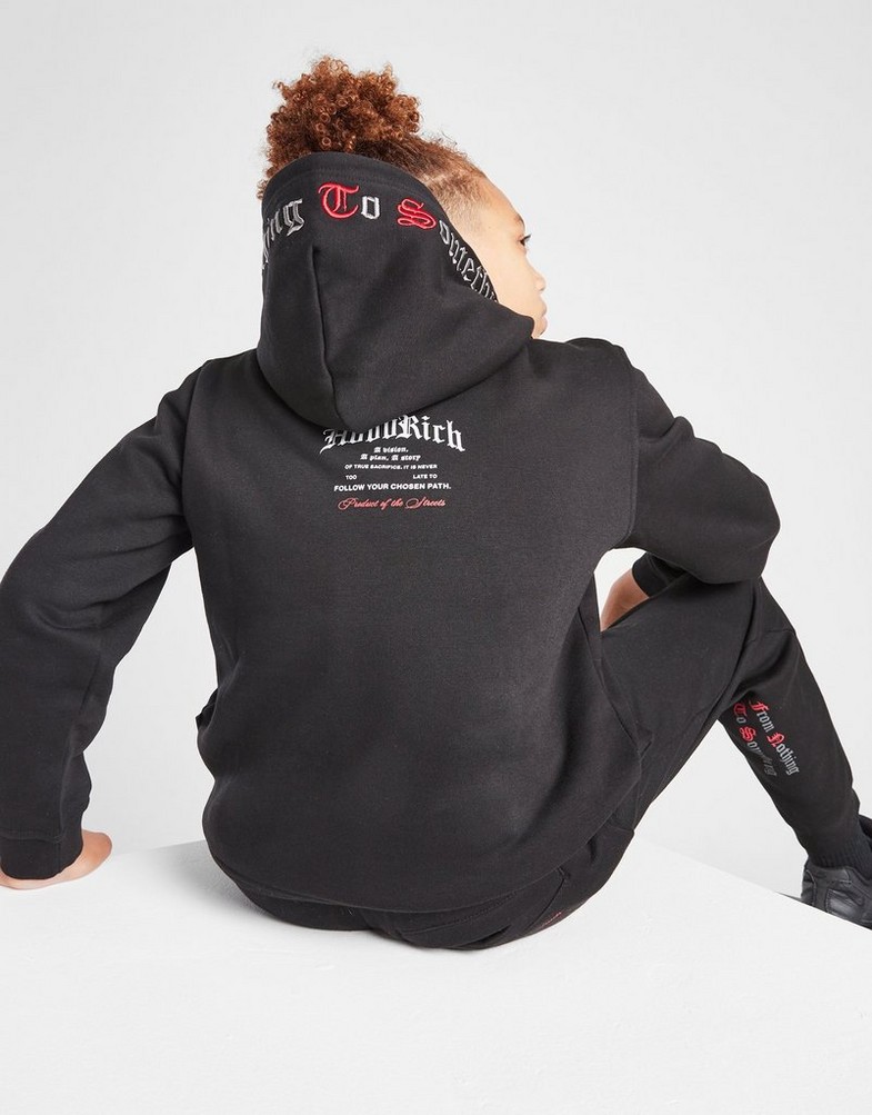 HOODRICH BLUZA Z KAPTUREM GOTHIC OH BLK/RD HJ-0324-0259 Czarny