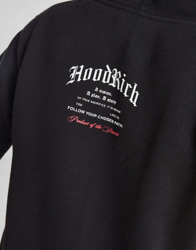 HOODRICH BLUZA Z KAPTUREM GOTHIC OH BLK/RD HJ-0324-0259 Czarny