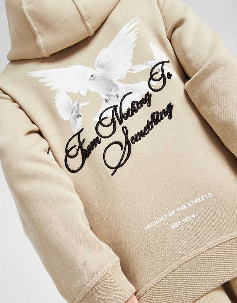 HOODRICH BLUZA Z KAPTUREM FLIGHT OH STONE/WHT HJ-0324-0286 Brązowy