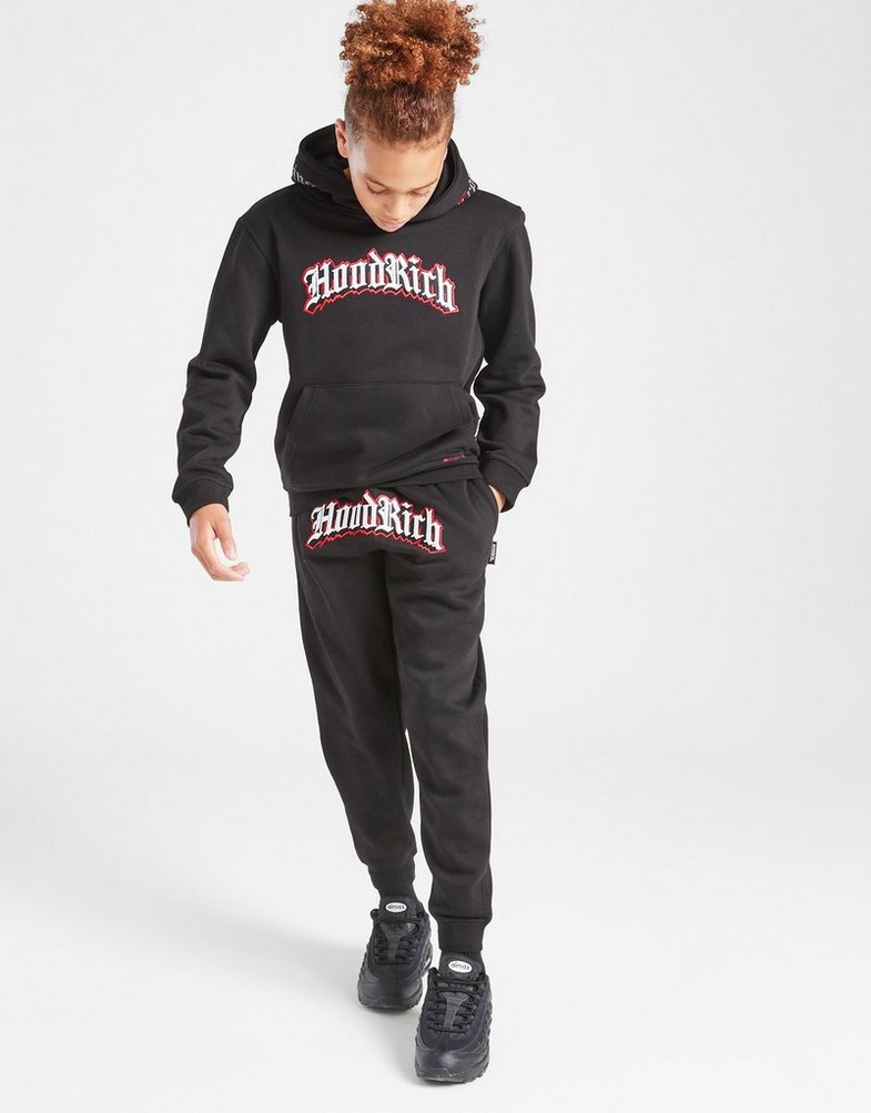 HOODRICH SPODNIE GOTHIC JOG BLK/RD HJ-0324-0262 Czarny