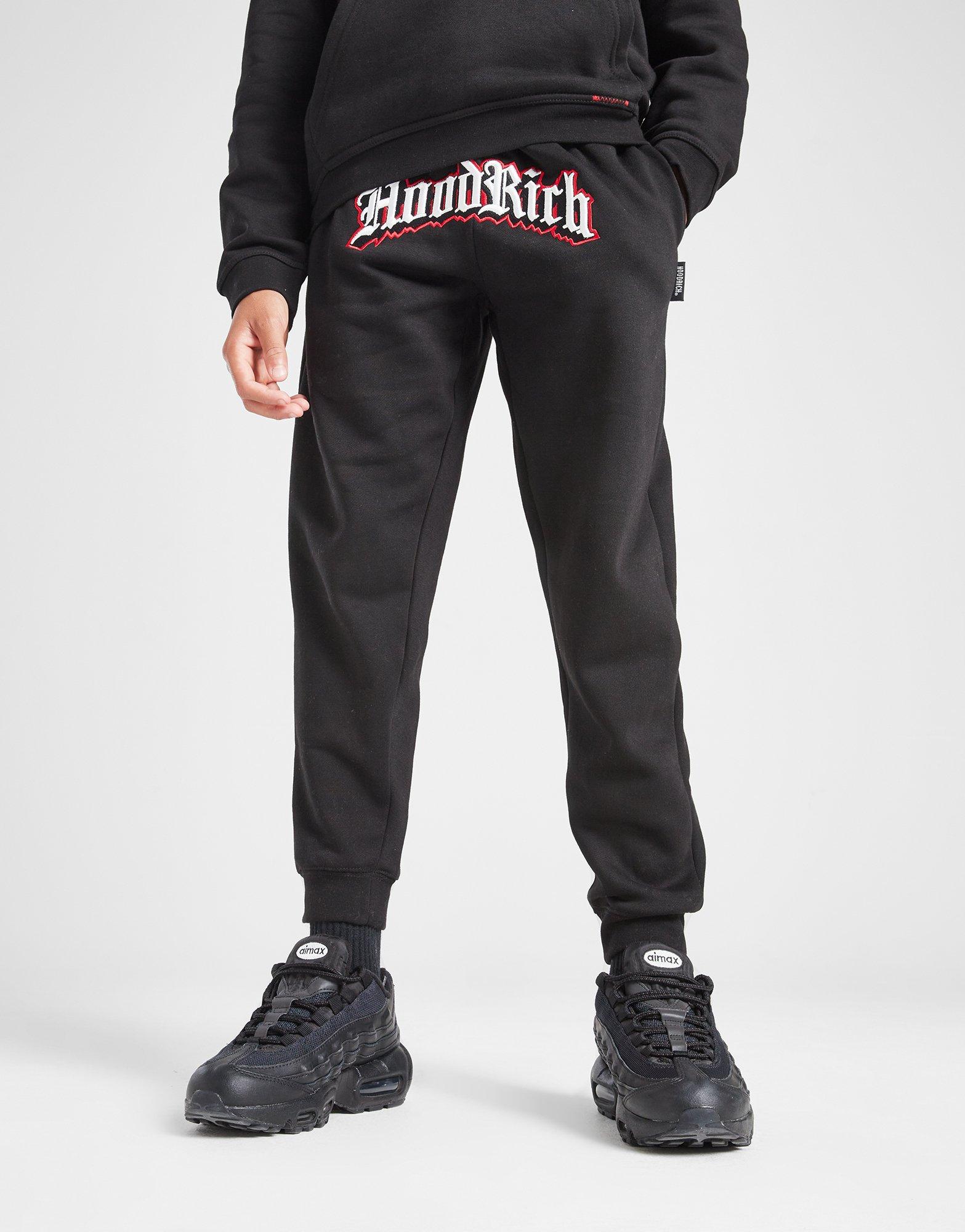 HOODRICH SPODNIE GOTHIC JOG BLK/RD HJ-0324-0262 Czarny
