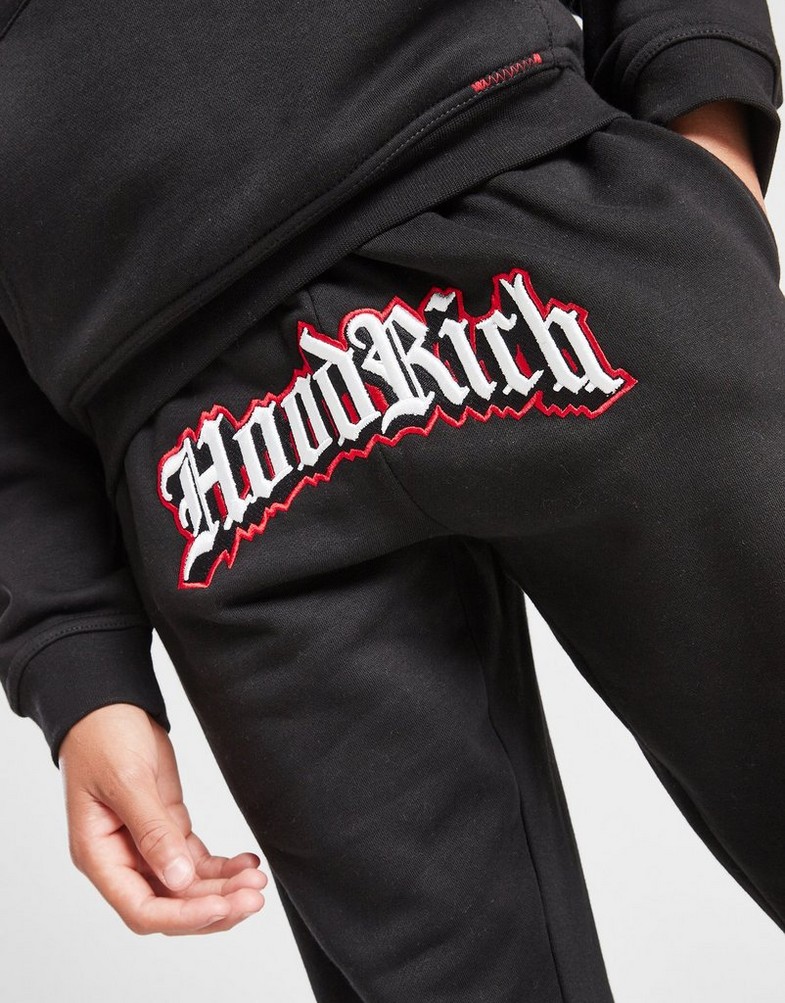HOODRICH SPODNIE GOTHIC JOG BLK/RD HJ-0324-0262 Czarny