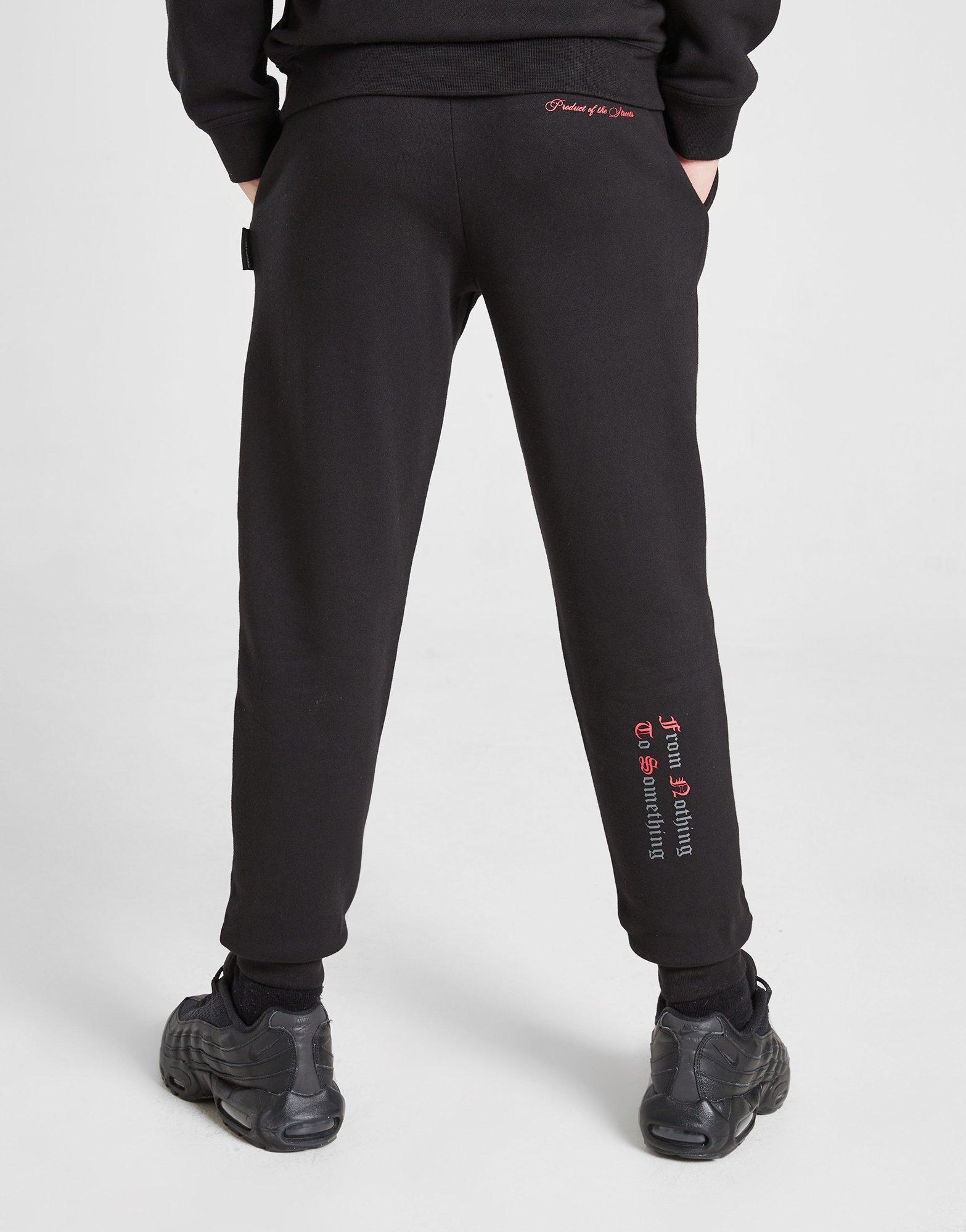 HOODRICH SPODNIE GOTHIC JOG BLK/RD HJ-0324-0262 Czarny