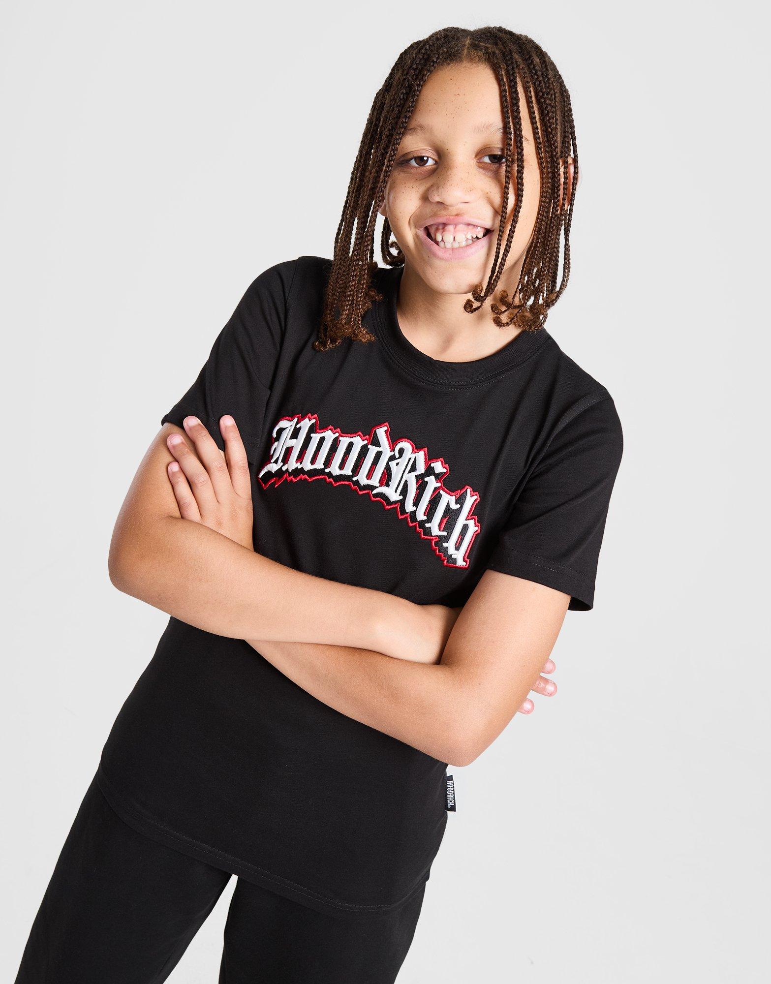 Gyerek póló HOODRICH PÓLÓ GOTHIC TEE BLK/RED HJ-0324-0265 Fekete