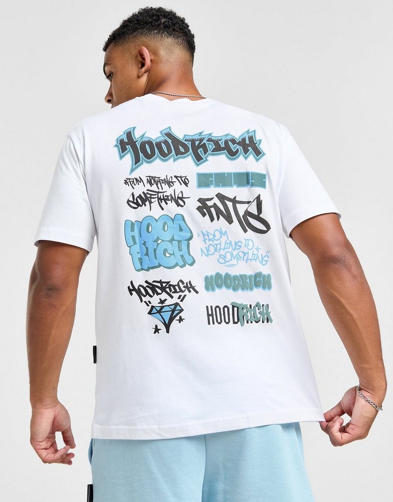 Чоловічі футболки HOODRICH ФУТБОЛКА GRAFFITI TEE WHT HR-0324-0412 Білий