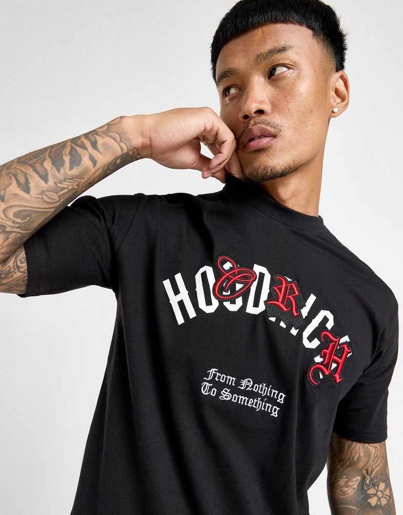 Koszulka, t-shirt męski HOODRICH T-SHIRT SHADOW TEE BLK HR-0324-0004 Czarny